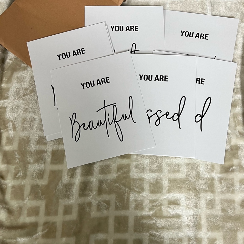 12 Unframed Let It Shine Inspirational Wall  Set
